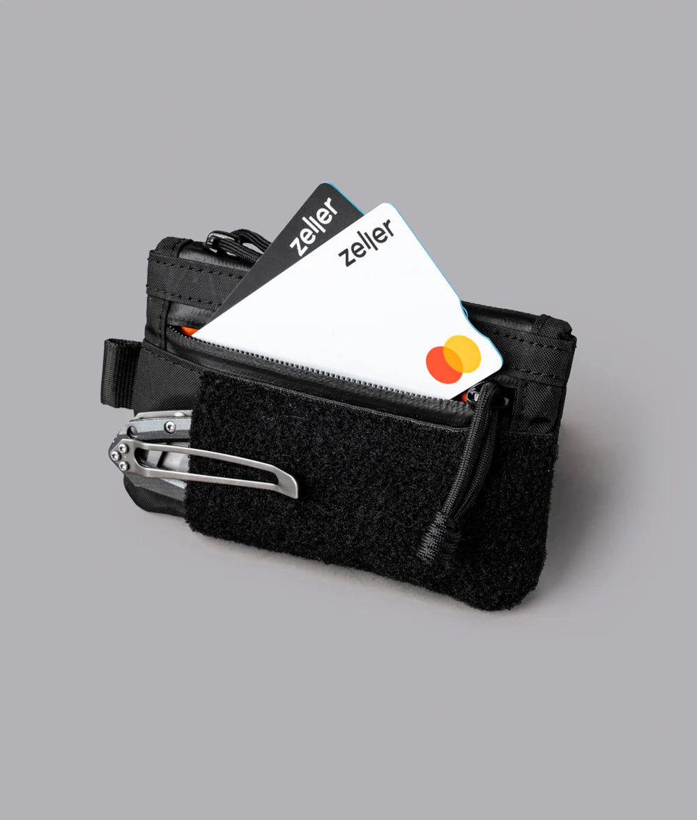 硬幣或其他小物品收納在額外的拉鏈袋